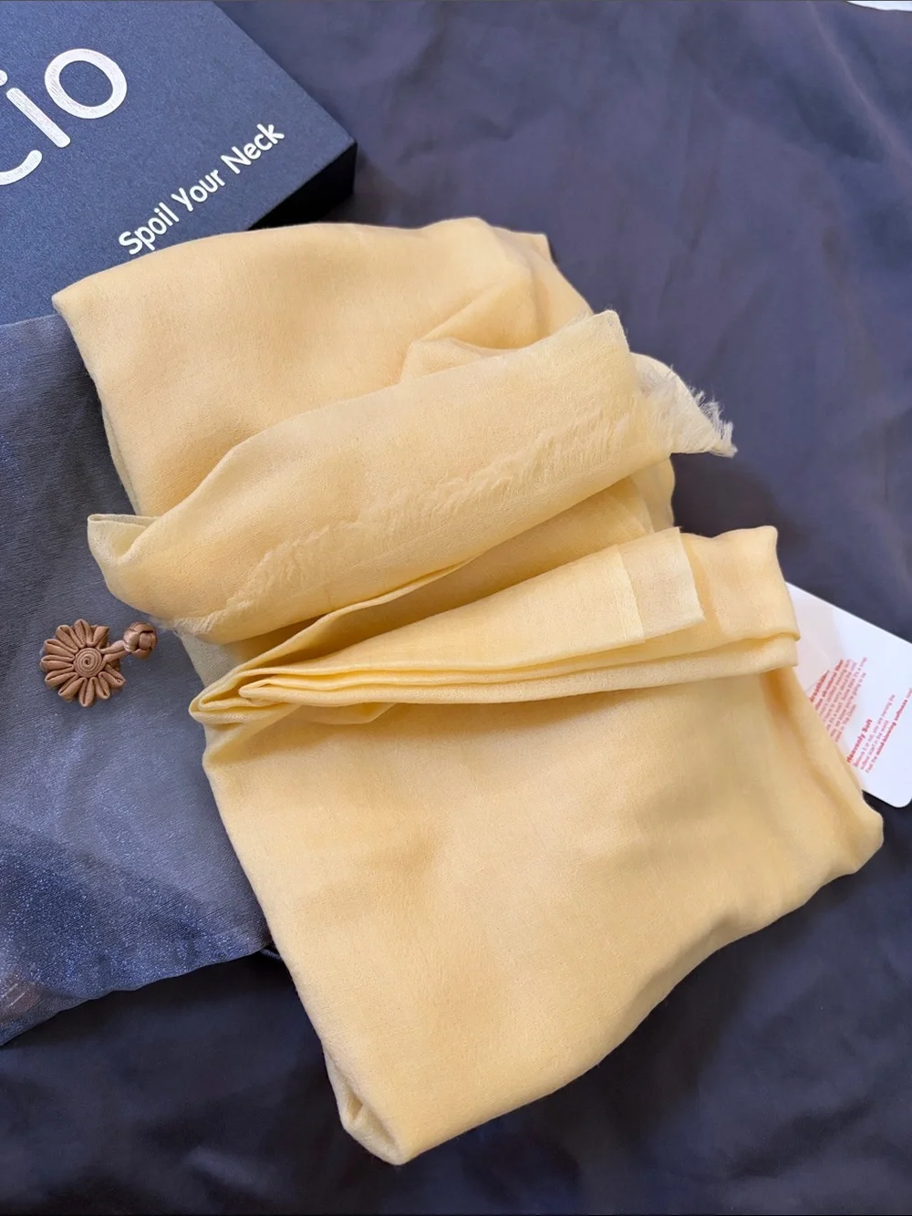 Ovcio // Featherlight Daffodil Cashmere Scarf
